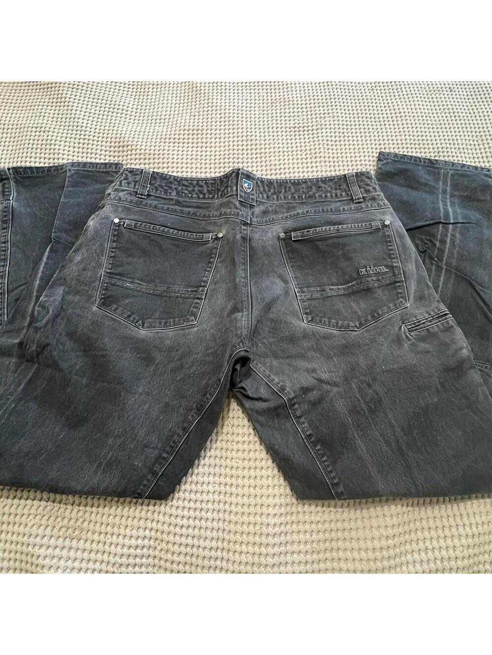 Men's Kuhl Rydr outdoor hiking climbing Vtg Patina Dye workwear pants size 38x33